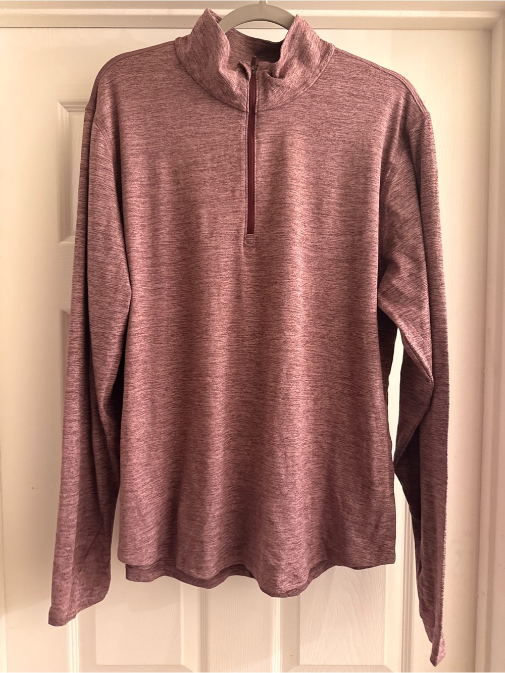 all in motion Men's Heathered Mauve Quarter-Zip Pullover